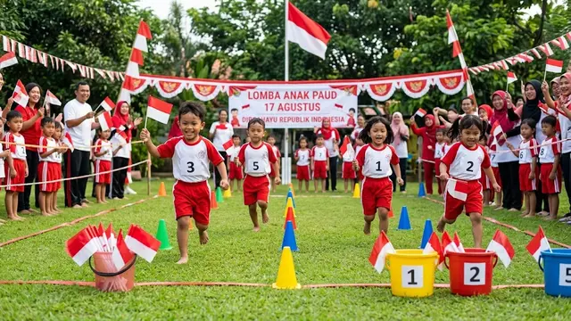 Ide Lomba Anak PAUD 17 Agustus yang Edukatif dan Aman /AI Generated
