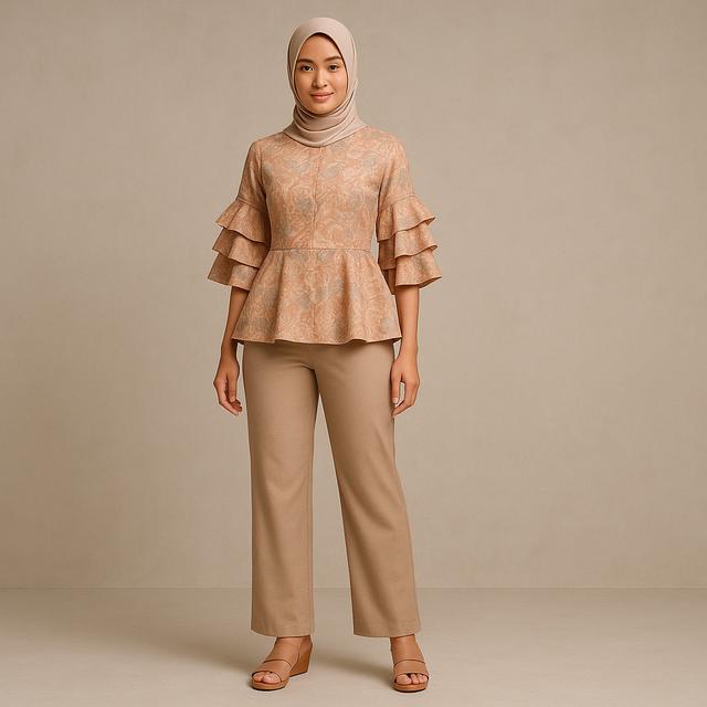 7 Model Baju Batik Lengan Ruffle Kekinian di 2025, Bantu Tampil Feminin ...