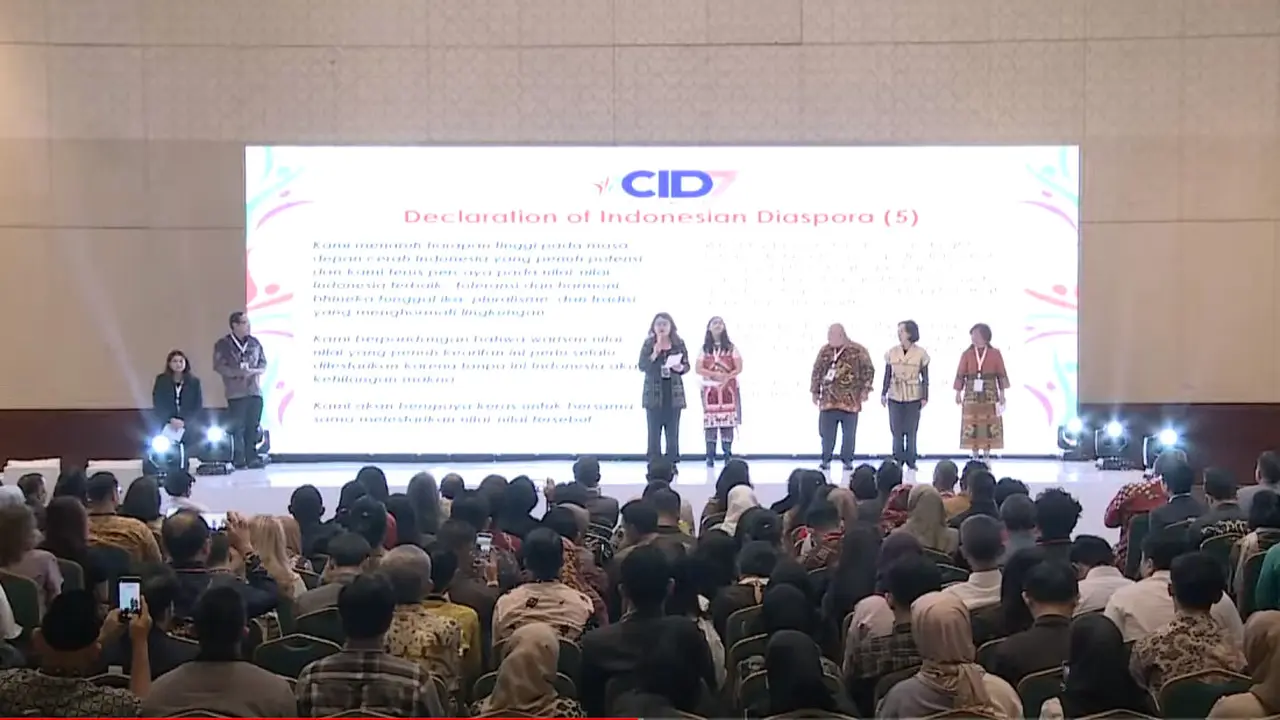 Pembacaan deklarasi Congress of Indonesian Diaspora 7.