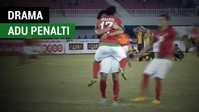 Berita video momen adu penalti Timnas Indonesia melawan Malaysia pada semifinal cabang sepak bola SEA Games 2013 yang berjalan dramatis.