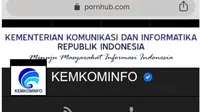 Akun Kemkominfo ada di situs porno