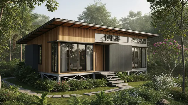 Inspirasi Rumah 1 Lantai Dengan Strategi Pendinginan Pasif