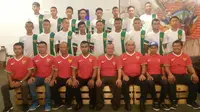 Tim U-16 Djoko Purwoko Football Fondation (DPFF) yang akan mengikuti pre Gothia Cup di Malaysia, Senin (20/3/2017). (Bola.com/Iwan Setiawan)