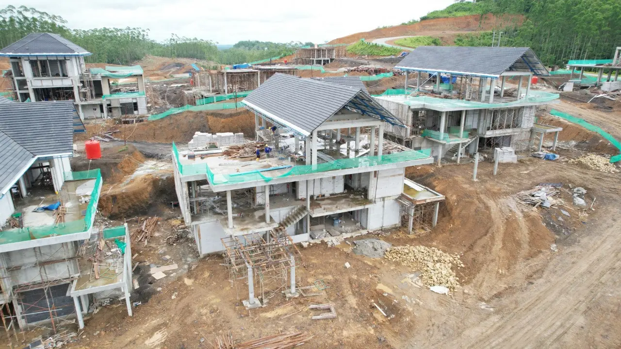 Update terbaru pembangunan rumah atau hunian bagi para menteri di Ibu Kota Nusantara (IKN), Kalimantan Timur selesai pada Juli 2024. (Dok Kementerian PUPR)