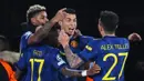 Berkat hasil tersebut, Manchester United pun semakin kokoh di puncak klasemen Grup F dengan poin 10 sekaligus memastikan lolos ke babak 16 besar Liga Champions, sedangkan Villarreal tertahan di peringkat kedua dengan poin 7. (AFP/Jose Jordan)