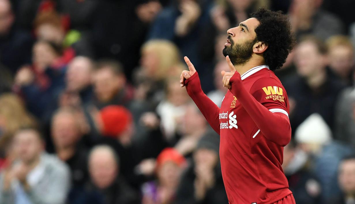 5. Mohamed Salah (Liverpool) - Skill kecepatan diberikan poin 93. (AFP/Paul Ellis)
