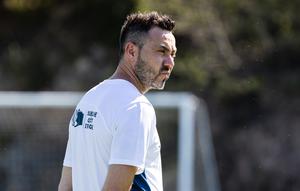 Pelatih asal Italia tersebut dilaporkan menandatangani kontrak tiga tahun dengan the Phoceens, yang finis peringkat delapan di Ligue 1 musim lalu. (CLEMENT MAHOUDEAU / AFP)