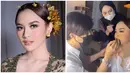 Wajah cantik Mahalini Raharja dipoles oleh MUA ternama, Bennu Sorumba. Semakin pancarkan kecantikan di hari bahagianya, artis kelahiran 2000 itu ramai dipuji oleh warganet dan sederet rekan selebriti, Rossa salah satunya. Simpel dan natural, tema makeup polesan tangan Bennu Sorumba sangat cocok dengan Mahalini. Lipstik nude, eyebrow warna cokelat, under eye makeup-nya membuat Mahalini makin cantik. (Liputan6.com/IG/@bennusorumba)