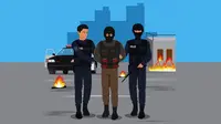 Banner Infografis Penangkapan Terduga Teroris Ahli Bom Jamaah Islamiyah. (Liputan6.com/Trieyasni)