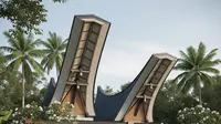 Rumah Type 36 Gaya Toraja Minimalis dengan Ornamen Geometris. Foto: Gemini