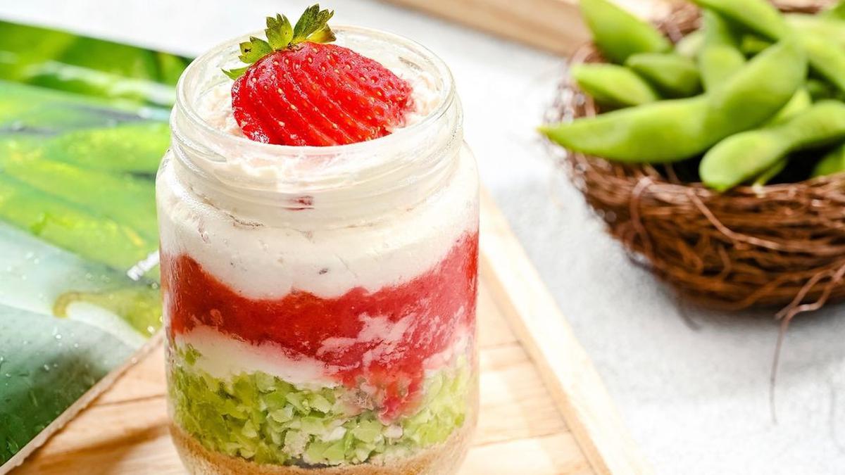 Resep Camilan Sehat Dessert Jar Edamame