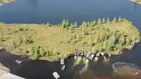 Pulau-pulau Terapung Danau Chippewa, Unik Tapi Mengganggu (Sumber: Youtube/AirFox Photography)