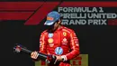 Kemenangan di GP Formula 1 Amerika Serikat 2024 menempatkan Charles Leclerc di posisi tiga klasemen dengan raihan 275 poin. (ANGELA WEISS/AFP)