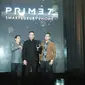 Direktur Marketing Polytron Indonesia Tekno Wibowo (kiri) saat peluncuran smartphone premium asal Indonesia Polytron Prime 7S di Jakarta, Selasa (1/11/2016). (Liputan6.com/Agustin Setyo Wardhani)