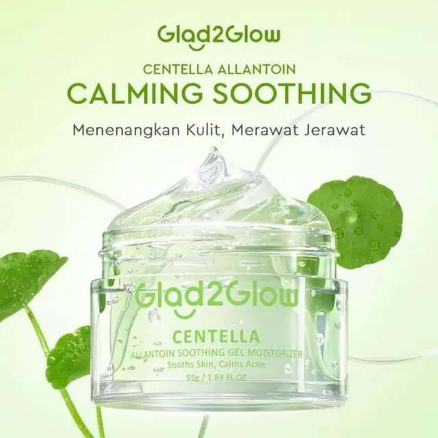Glad2Glow Centella Allantoin Soothing Gel (dok. Shopee)