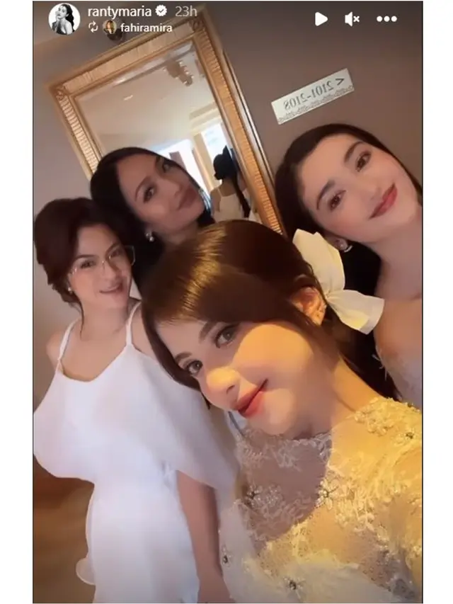 6 Potret Ranty Maria Jadi Bridesmaid di Pernikahan Sarah Keihl, Bareng Rayn Wijaya