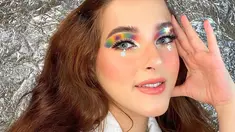 Baru-baru ini Tasya Farasya kerap menggunakan eyeshadow warna-warni untuk riasan matanya. Penampilannya satu ini pun menarik perhatian publik. (Liputan6.com/IG/@tasyafarasya)
