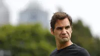 Roger Federer total sudah meraih gelar juara Australia Terbuka 2018 sebanyak enam kali yakni pada 2004, 2006, 2007, 2010, 2017, 2018. (AP/Ng Han Guan)