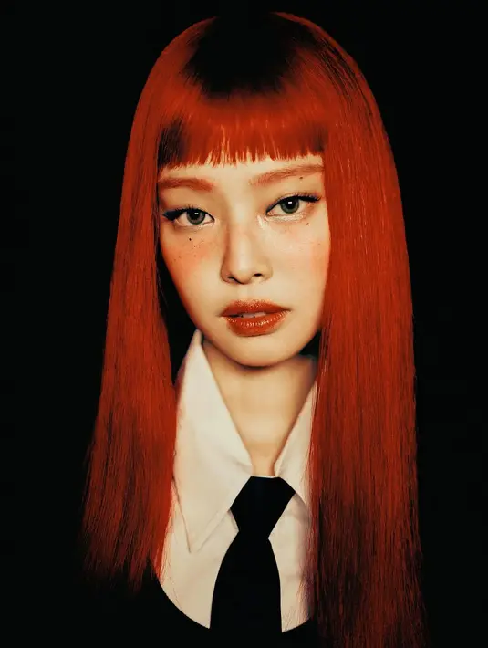 Tak hanya eksplorasi rambut, Jennie BLACKPINK juga bangkitkan tren freckle look yang sempat hits [@jennierubyjane]