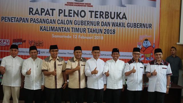 4 Pasangan cagub dan cawagub yang lolos Pilkada Kaltim 2018
