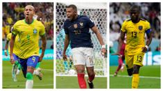 Saat Piala Dunia 2022 hampir merampungkan seluruh laga pada matchday kedua pada fase grup, baru ada 7 pemain yang mampu mencetak lebih dari satu gol dalam satu laga. Ketujuhnya mencetak brace alias dua gol dalam salah satu laga di fase grup, dengan kata lain belum ada satu pemain pun yang mampu mencetak hattrick dalam laga tunggal. Mau tahu siapa saja ketujuh pemain tersebut? Yuk disimak uraiannya berikut ini. (Kolase AP)