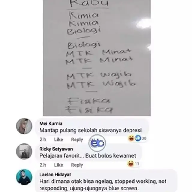 6 Potret Jadwal Pelajaran Sekolah Full Eksak dalam Sehari, Bikin Pusing Duluan