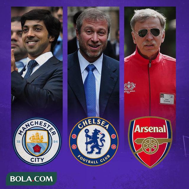 Premier League - Sheikh Mansour, Roman Abramovich, Stan Kroenke
