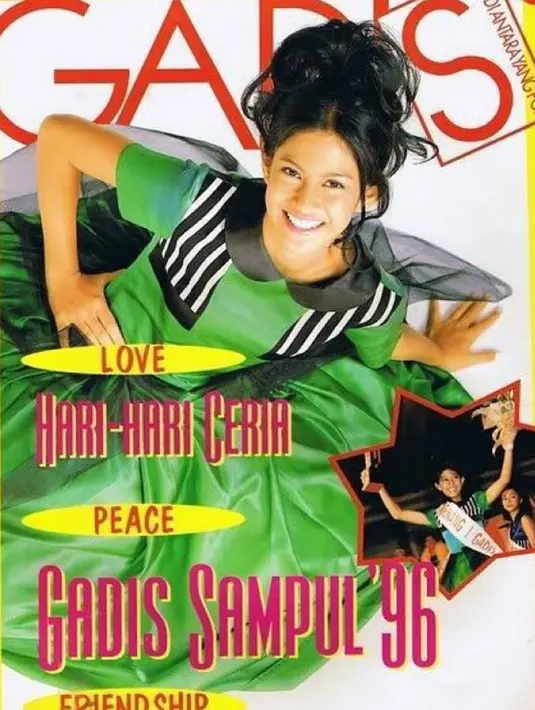 Ini potret ketika Dian Sastro menjadi cover majalah Gadis pada 1996. (Foto: instagram.com/therealdisastr)