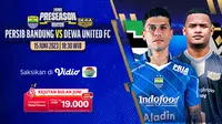 Tonton Live Streaming Laga Uji Coba Pramusim Liga 1 2023/24 Persib Bandung Vs Dewa United Malam Ini di Vidio
