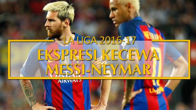 Video ekspresi kekecewaan para pemain Barcelona yang mengalami kekalahan dari Deportivo Alaves 1-2 di Camp Nou, Sabtu (10/9/2016).