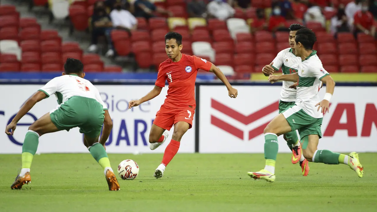 FOTO: Leg Pertama Semifinal AFF 2020, Indonesia Bermain Imbang Lawan Singapura