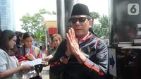 Anggota Badan Pemeriksa Keuangan Rizal Djalil usai menjalani pemeriksaan di Gedung KPK, Jakarta, Rabu (9/10/2019). Rizal diperiksa sebagai tersangka terkait kasus dugaan suap proyek pembangunan Sistem Penyediaan Air Minum (SPAM) di Kementerian PUPR. (merdeka.com/Dwi Narwoko)