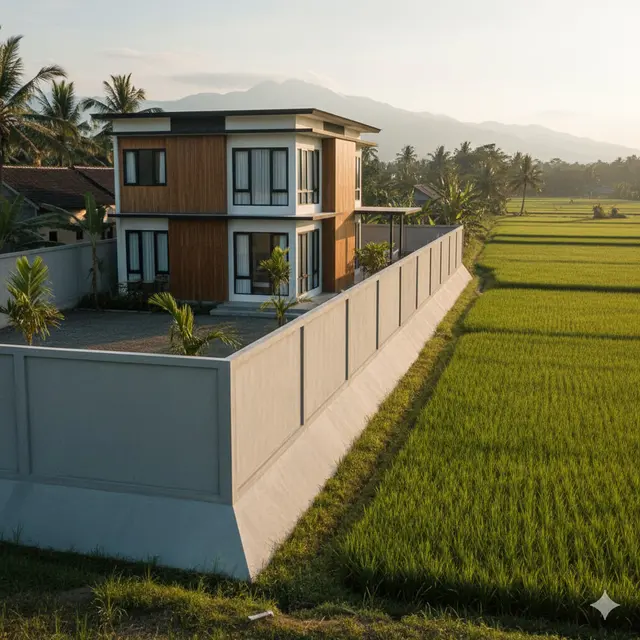 Desain Pagar Rumah di Pedesaan yang Anti Ular