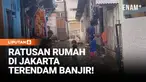 Ratusan rumah warga di wilayah Cengkareng Barat, Jakarta Barat, terendam banjir setinggi 30 hingga 50 sentimeter, Kamis siang. Genangan air mengakibatkan aktivitas warga terganggu, terutama saat keluar masuk rumah.