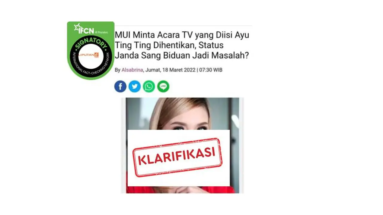 Cek Fakta MUI hentikan acara Ayu Ting Ting