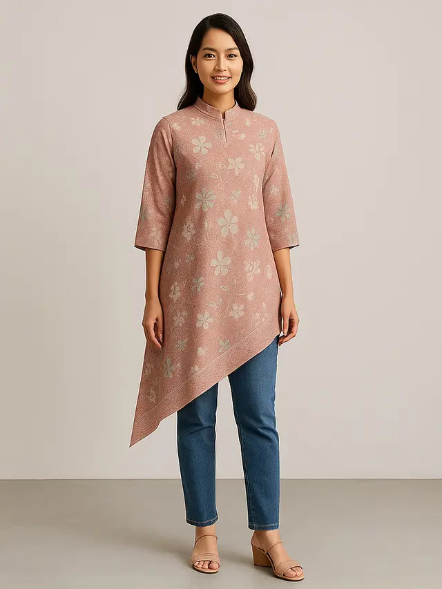 Model Baju Batik Motif Bunga Terbaru 2025/AI