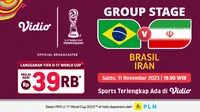 Jadwal dan Live Streaming Brazil U-17 vs Iran U-17 di Vidio