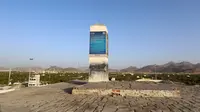 Suasana Jabal Rahmah, Padang Arafah, tempat para jemaah haji melakukan wukuf, di Makkah, Arab Saudi (23/6/2020). Pelaksanaan ibadah haji nantinya hanya akan diikuti oleh jemaah yang sudah berada di dalam negara tersebut. (AFP Photo/STR)