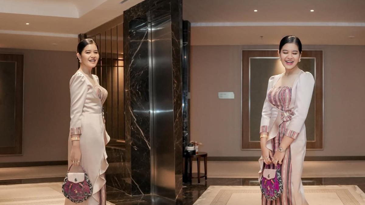 Potret Kahiyang Ayu Tampil Berwastra Serba Pink dengan Heels Rp20jutaan, Jadi Inspirasi Outfit Kondangan yang Feminin