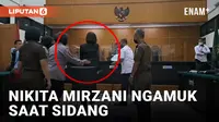 Nikita Mirzani Ngamuk di Ruang Sidang, Pukul Mic Sampai Jatuh