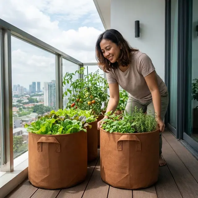 Tas Tanam (Grow Bag) dengan Gagang Kuat (Gemini AI)