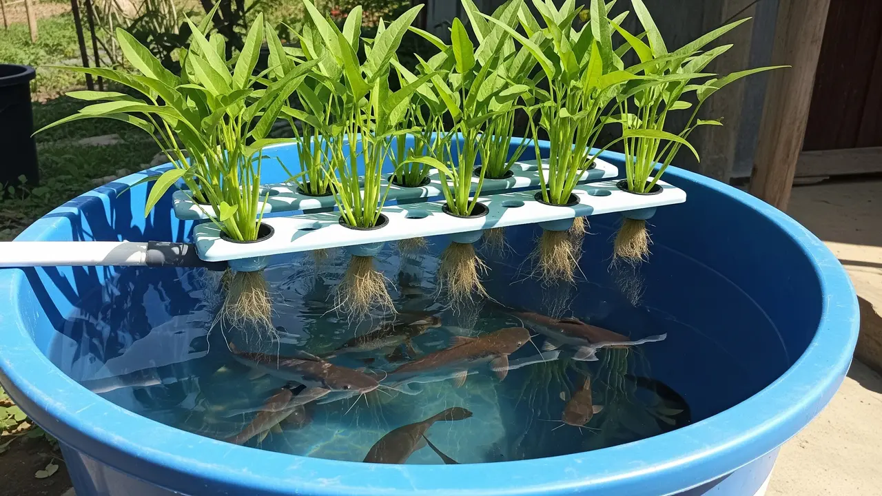 Cara Ternak Lele di Ember Sekaligus Hidroponik Kangkung, Panen Ganda di Lahan Sempit