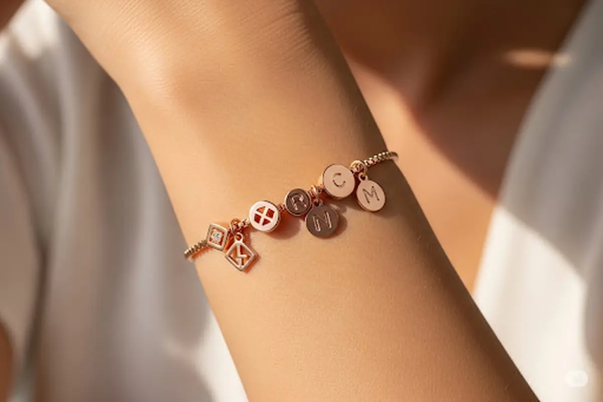 Gelang Charm Emas Rose Gold Kekinian 2025