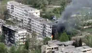 Rekaman dari pesawat nirawak yang diperoleh the AP memperlihatkan Desa Ocheretyne yang menjadi target serangan pasukan Rusia di Wilayah Donetsk, bagian timur Ukraina, Sabtu, 4 Mei 2024. (Kherson/Green via AP)