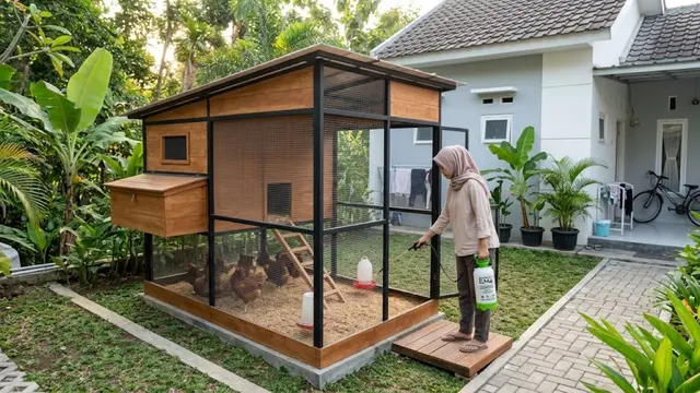 Ide Kandang Ayam Anti Bau dan Becek