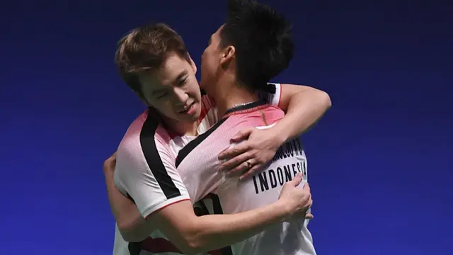FOTO: Kevin Sanjaya / Marcus Gideon Sukses Pertahankan Gelar All England