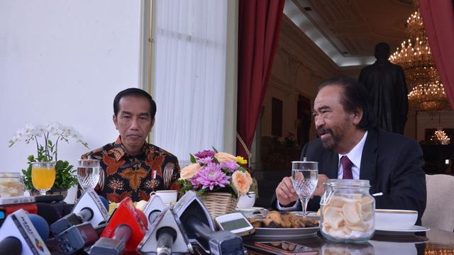 Jokowi Surya Paloh sarapan di Istana