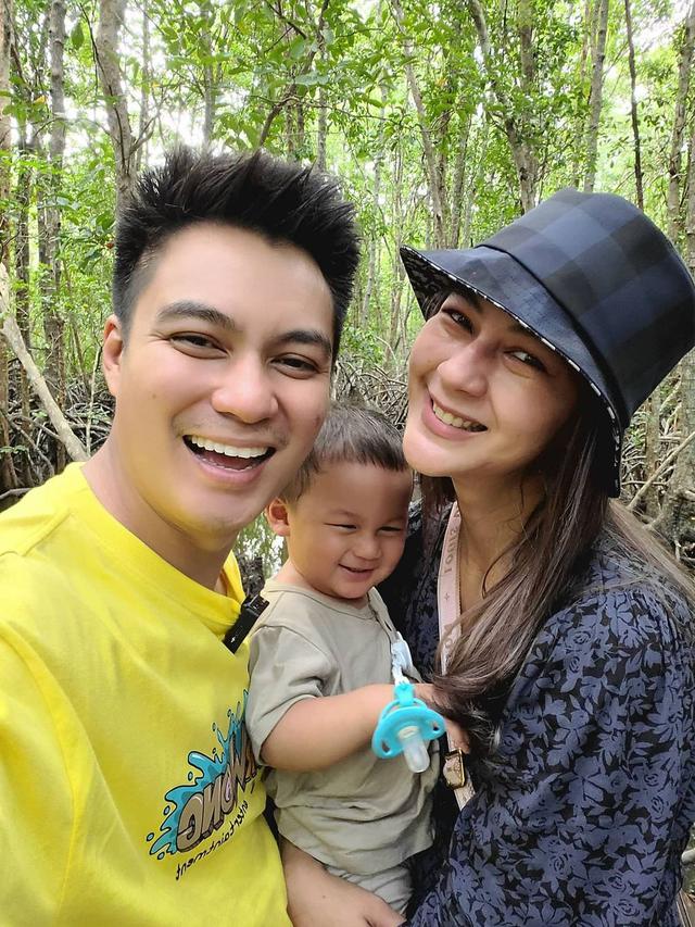 Baim Wong, Kiano Tiger Wong, dan Paula Verhoeven. (Foto: Instagram @baimwong)