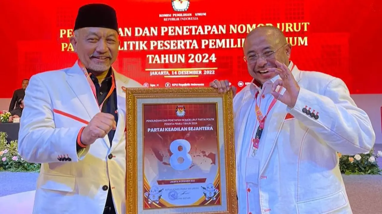 Partai Keadilan Sejahtera (PKS) kembali mendapatkan nomor urut delapan untuk kontestasi Pemilu 2024.