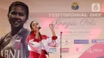 Penyanyi, Raisa saat tampil dalam acara "Greysia Polii: Testimonial Day" di Istora Senayan Jakarta, Minggu (12/6/2022). Raisa tampil membawakan tiga buah lagu diantaranya, Could It Be. (Liputan6.com/Helmi Fithriansyah)